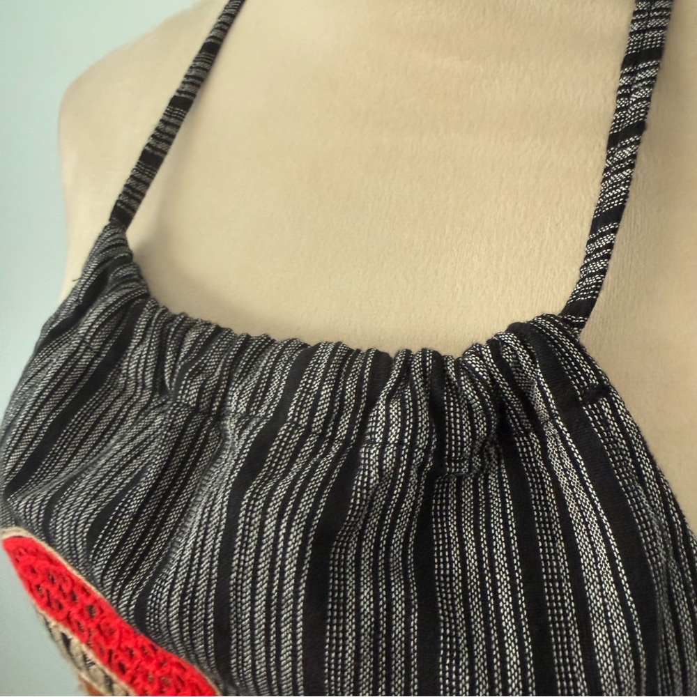 🍄 Katimandu Imports Mushroom Halter Top | Handmade Nepal Cotton Boho Fairy Core - Picture 4 of 11